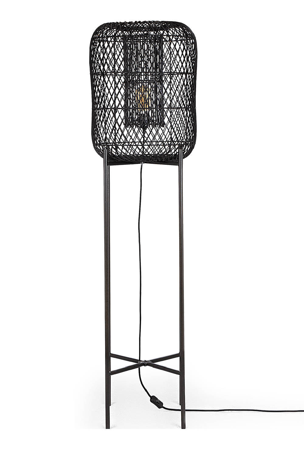 Metal Base Rattan Floor Lamp | dBodhi Nugget | OROA.com