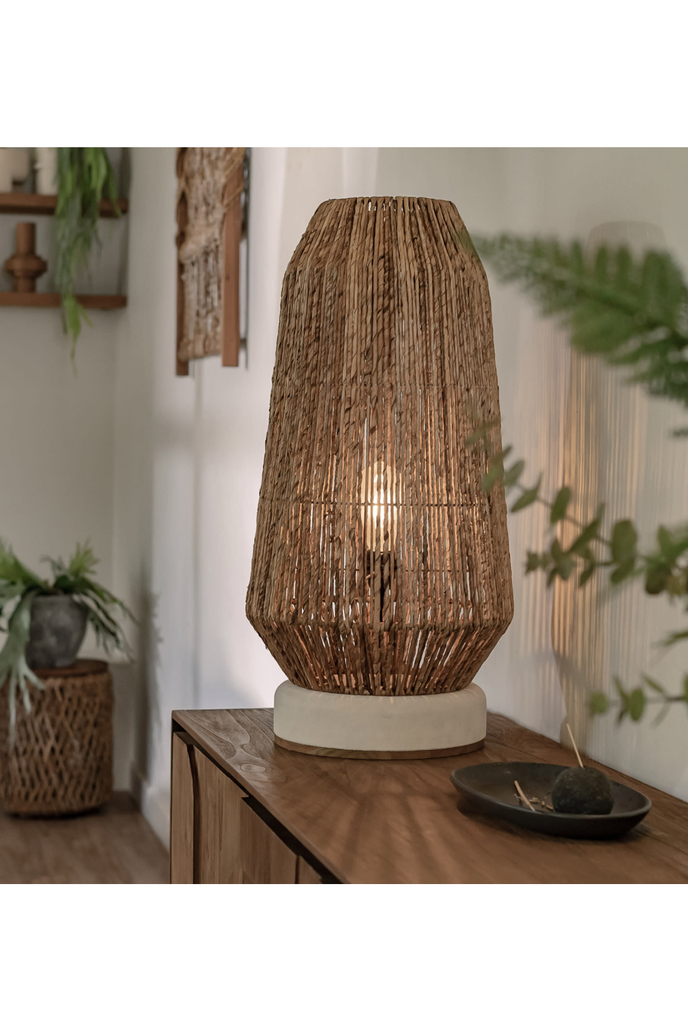 Diamond-Shaped Fiber Table Lamp | dBodhi Obelisk | OROA.com