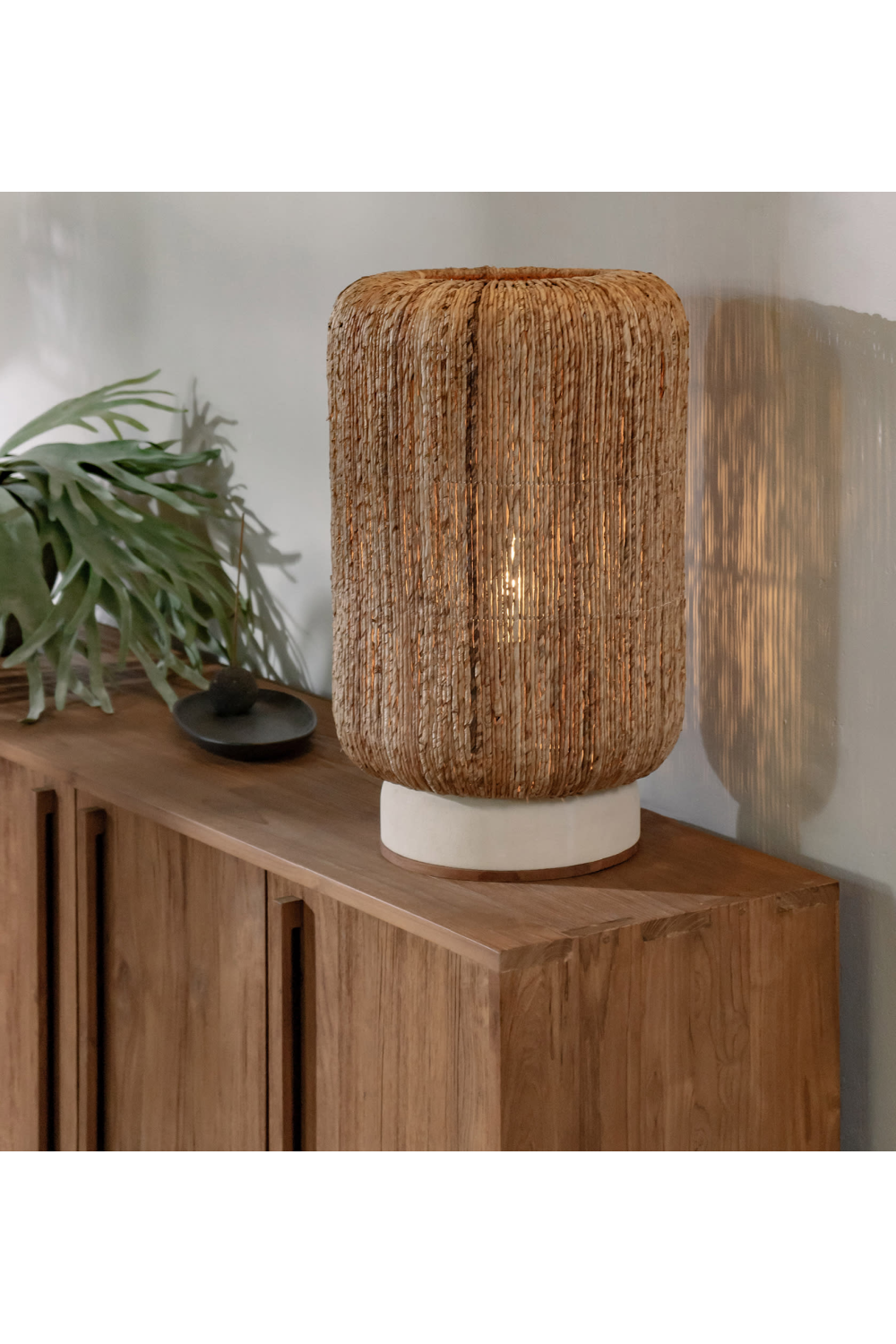 Woven Abaca Table Lamp | dBodhi Palma | OROA.com