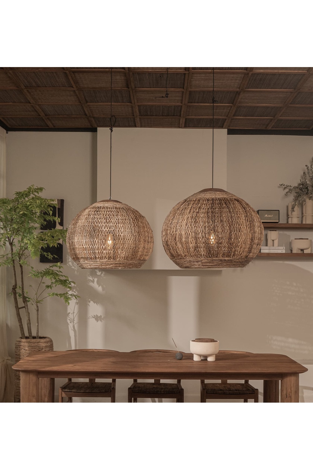 Weave Abaca Round Lampshade | dBodhi Tumbler Wing | OROA.com