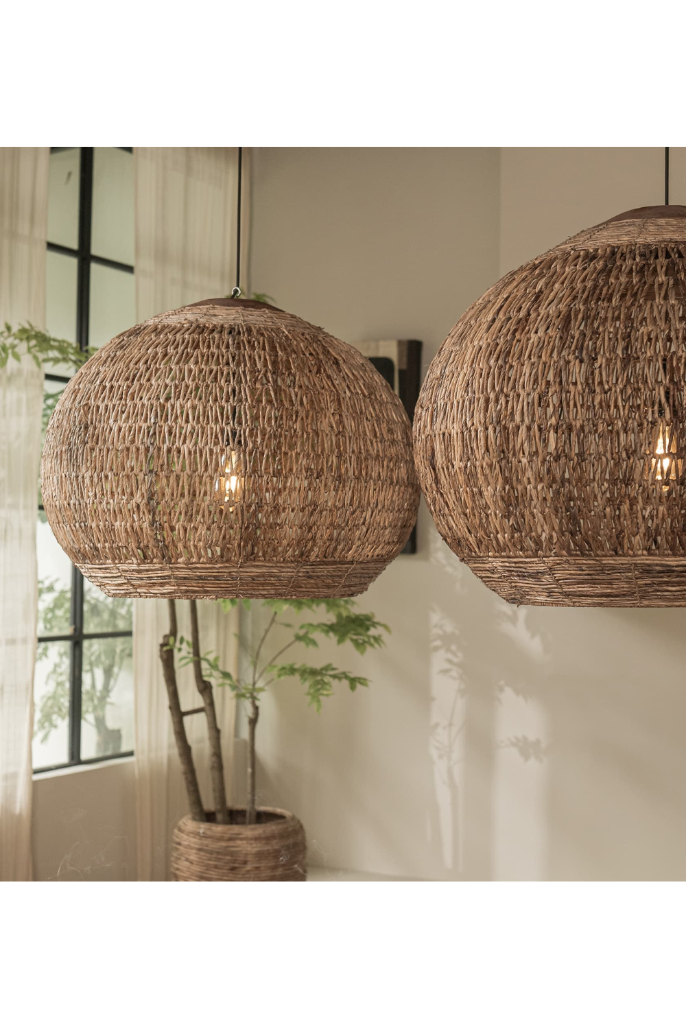 Weave Abaca Round Lampshade | dBodhi Tumbler Wing | OROA.com