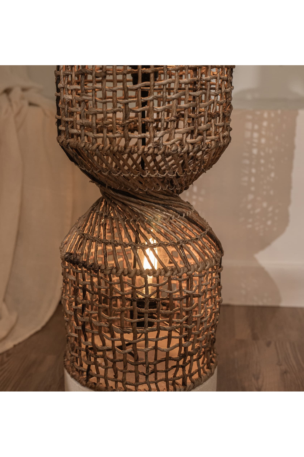Abaca Rustic Floor Lampshade | dBodhi Twister | OROA.com
