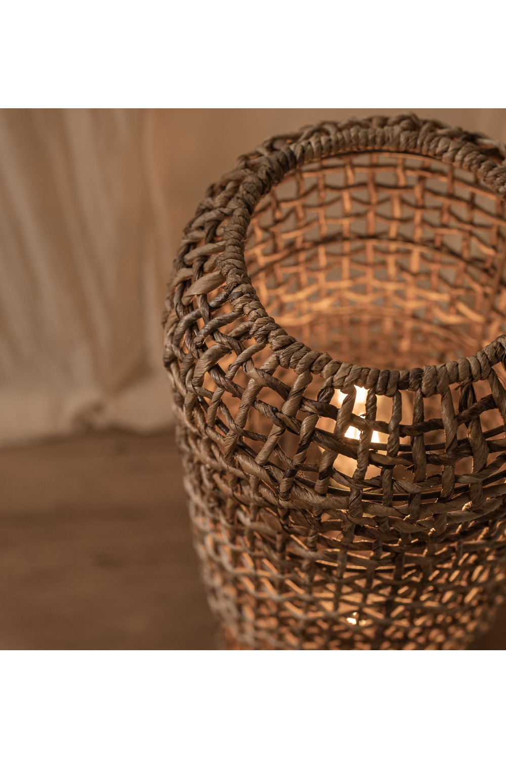Abaca Rustic Floor Lampshade | dBodhi Twister | OROA.com
