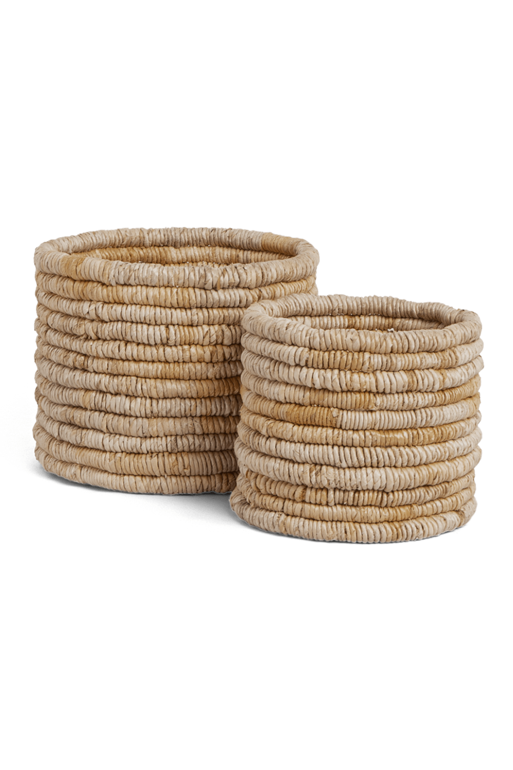 Round Woven Abaca Basket Set (2) - M | dBodhi Caterpillar Ambang | OROA.com
