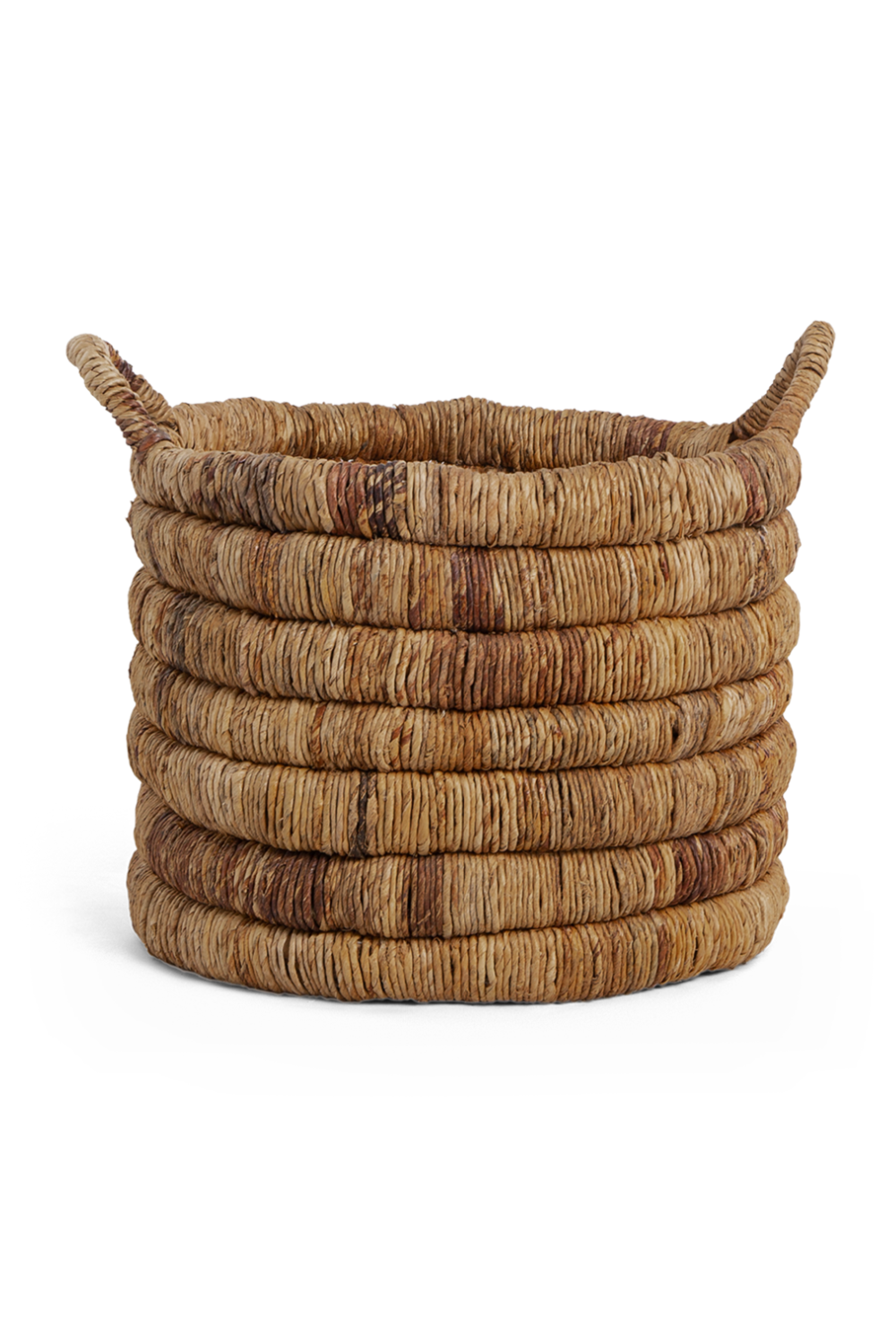 Round Abaca Basket With Handle | dBodhi Caterpillar Sago | OROA.com