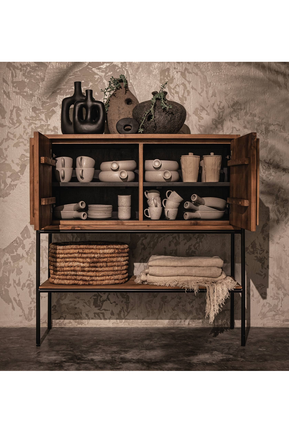 Farmhouse Style Dresser With Undershelf | dBodhi Outline | OROA.com