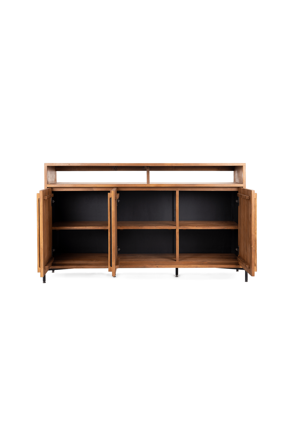 Wooden Farmhouse Sideboard With Open Rack | dBodhi Outline | OROA.com