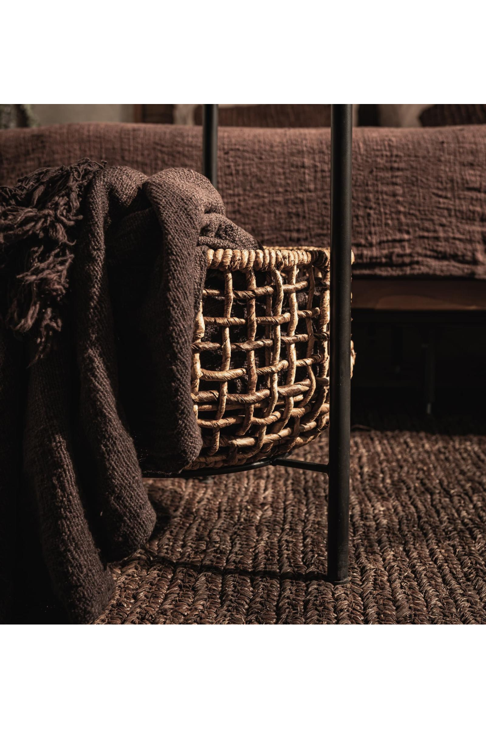 Abaca Basket Round Side Table | dBodhi Outline | OROA.com