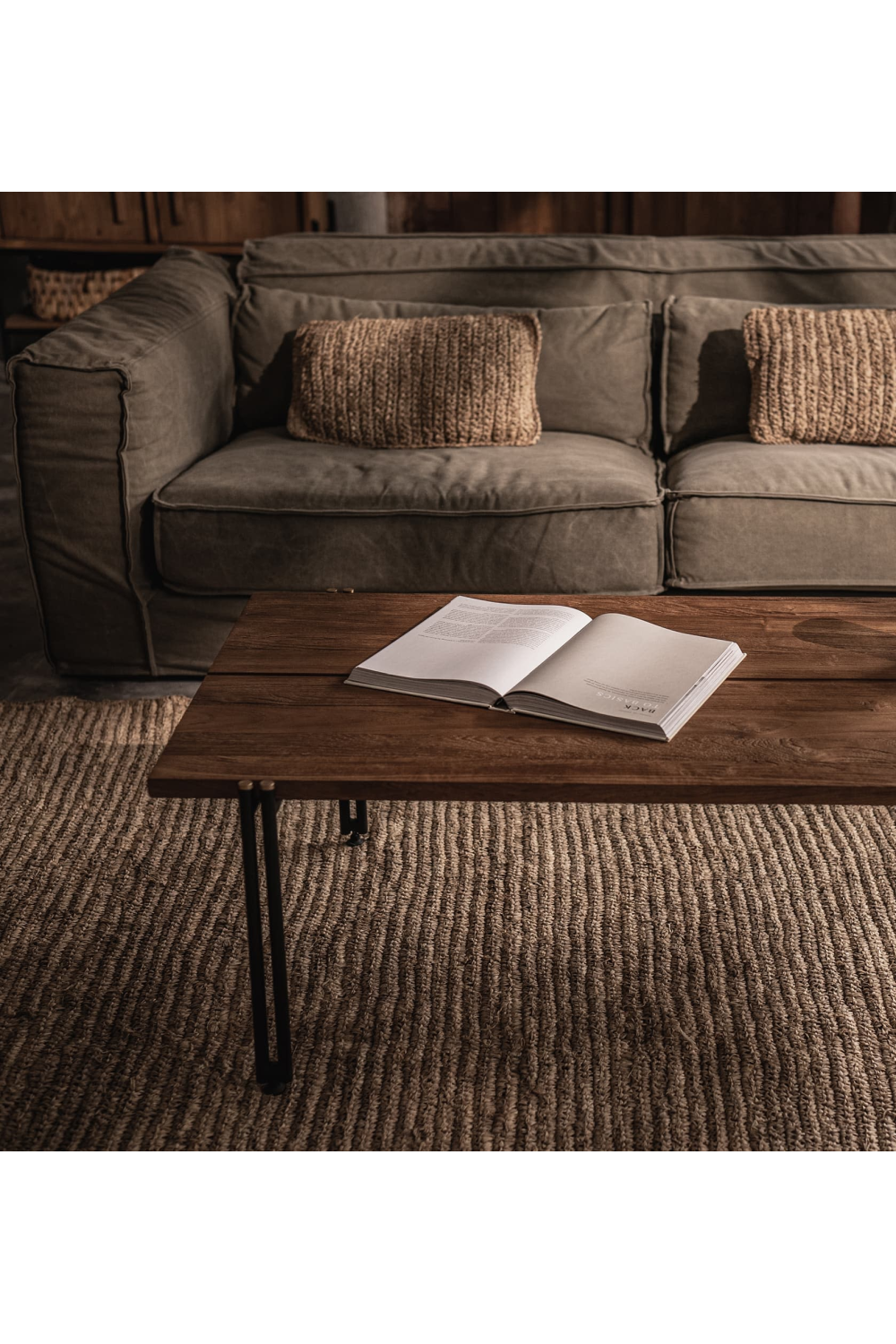Rectangular Modern Rustic Coffee Table | dBodhi Outline | OROA.com