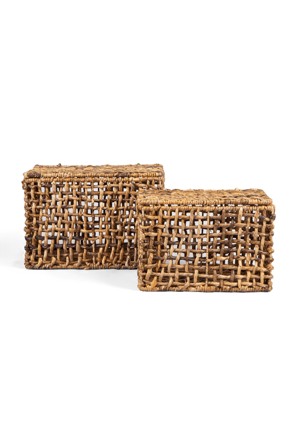 Rectangular Lidded Abaca Basket Set (2) | dBodhi Rinjani | OROA.com