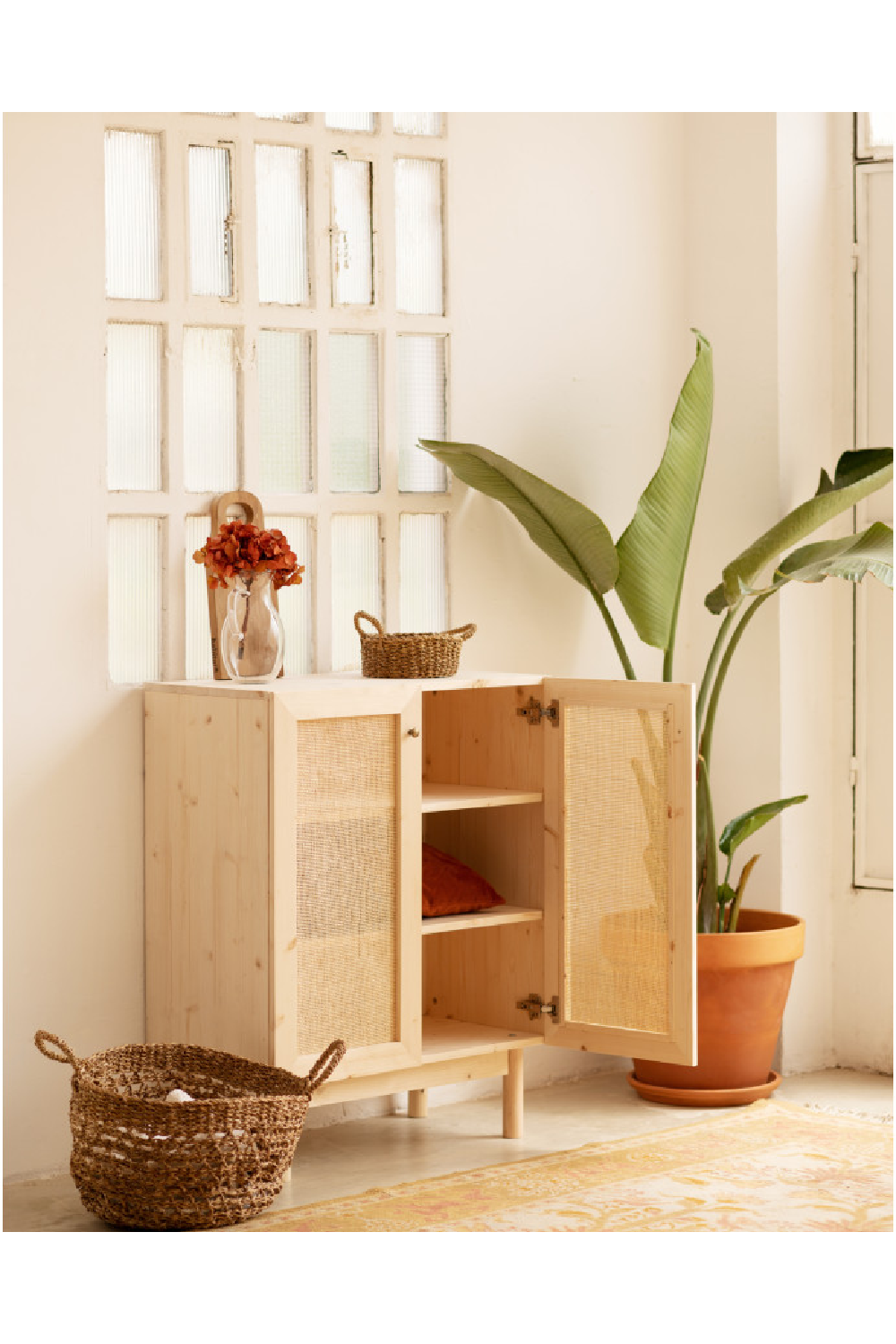 Rattan 2-Door Sideboard | Decowood Frida | Oroa.com