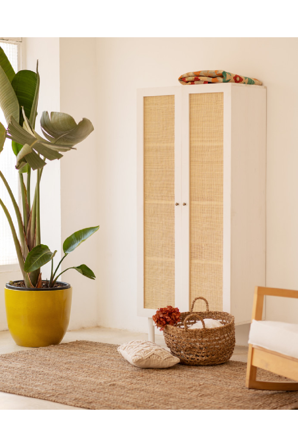 Rattan 2-Door Cabinet | Decowood Frida | Oroa.com