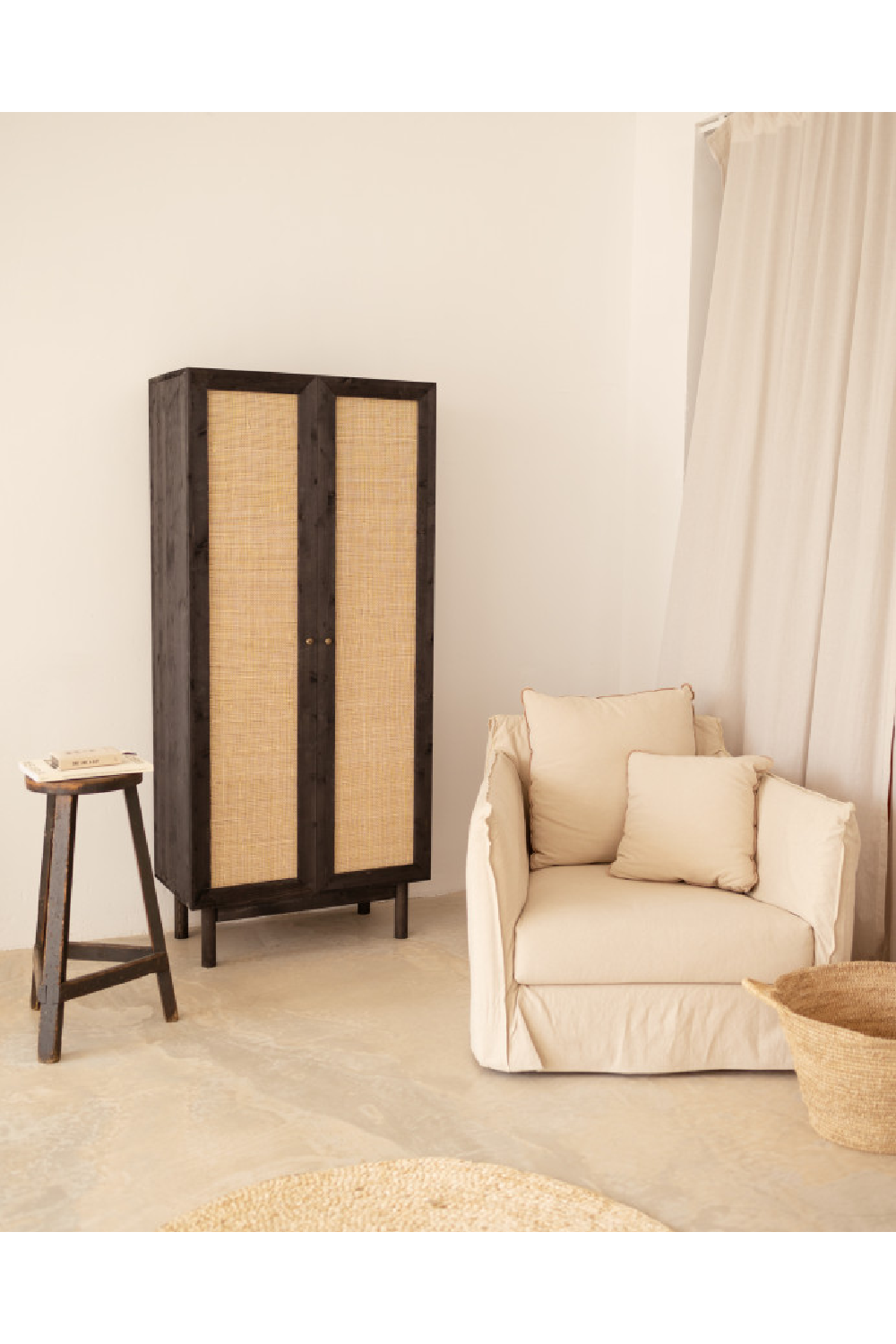 Rattan 2-Door Cabinet | Decowood Frida | Oroa.com