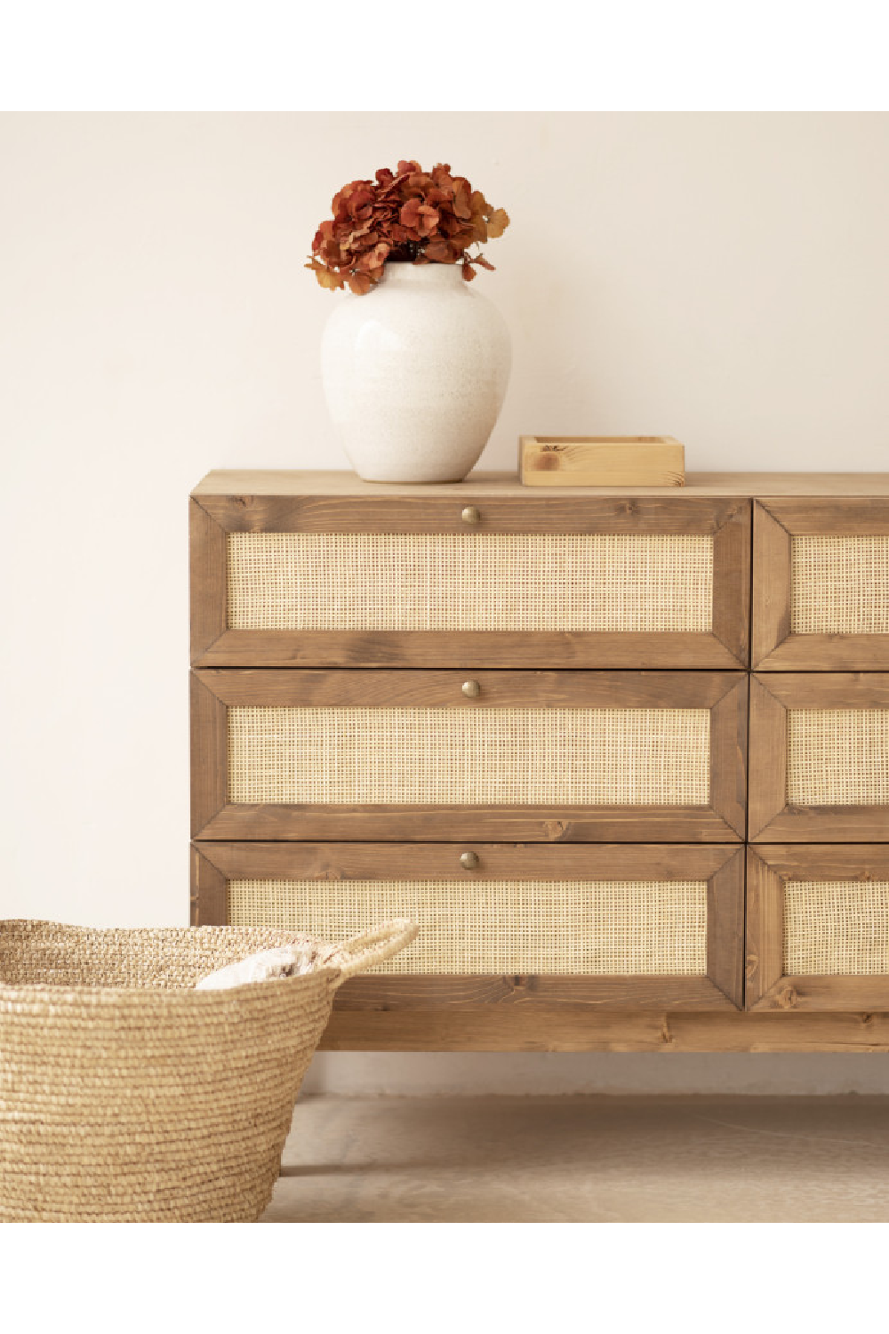 Rattan Weave 6-Drawer Chest | Decowood Frida | Oroa.com