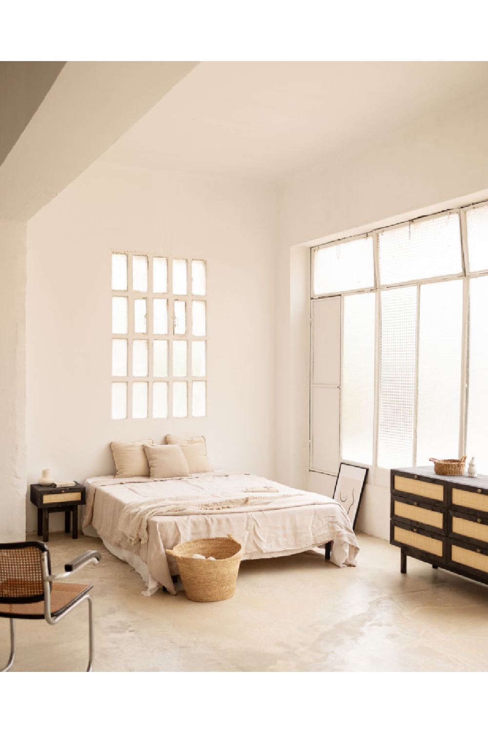 Rattan Drawer Bedside Table | Decowood Frida | Oroa.com