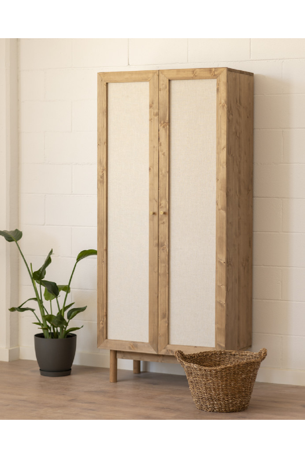 Fabric 2-Door Cabinet | Decowood Linen | Oroa.com