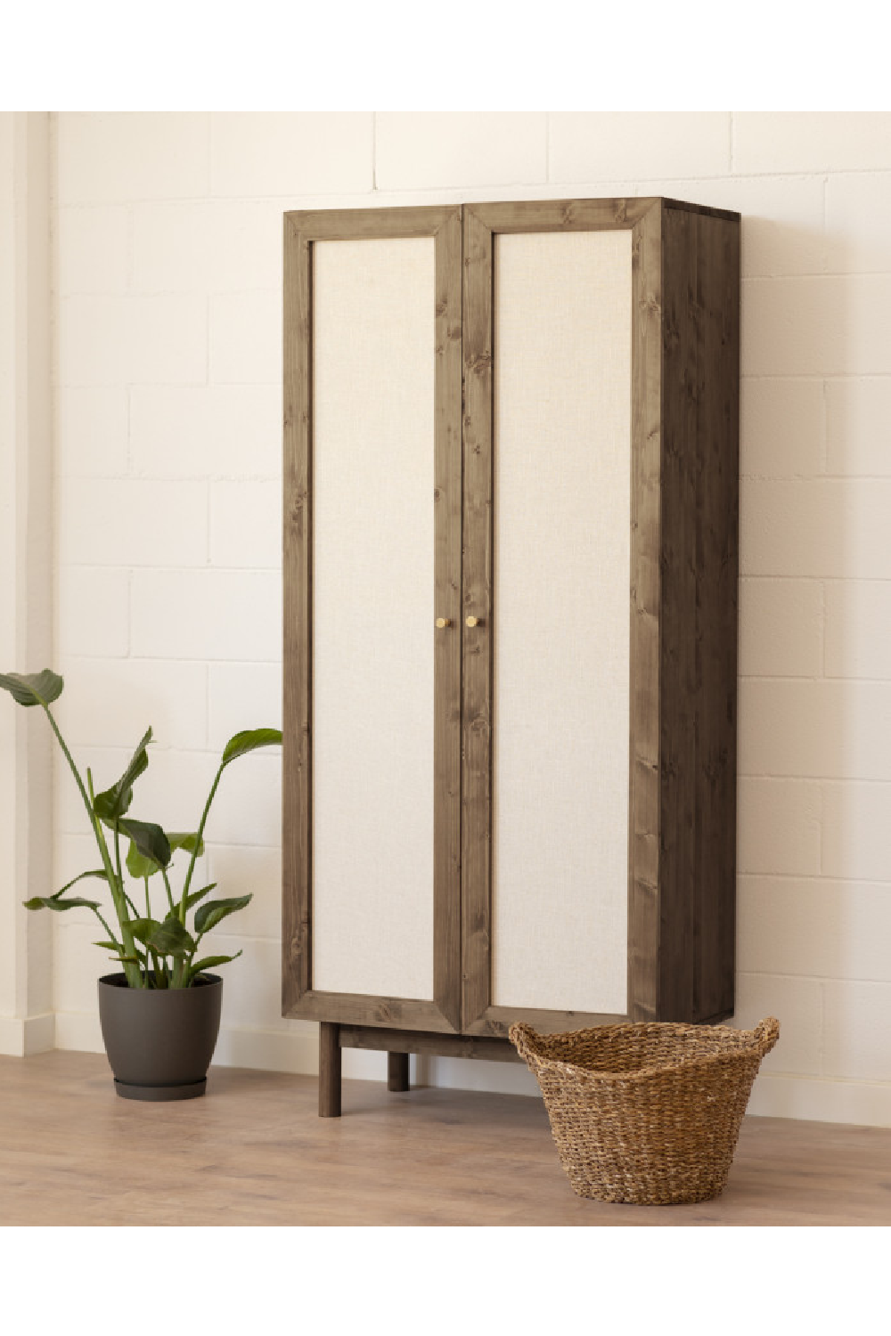 Fabric 2-Door Cabinet | Decowood Linen | Oroa.com