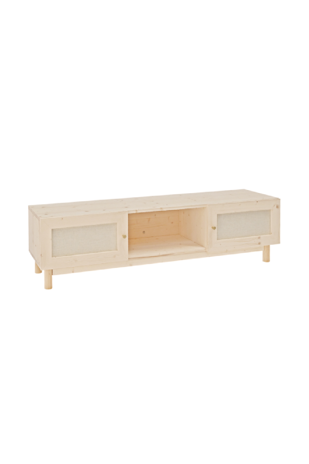 Fabric 2-Door TV Stand | Decowood Linen | Oroa.com