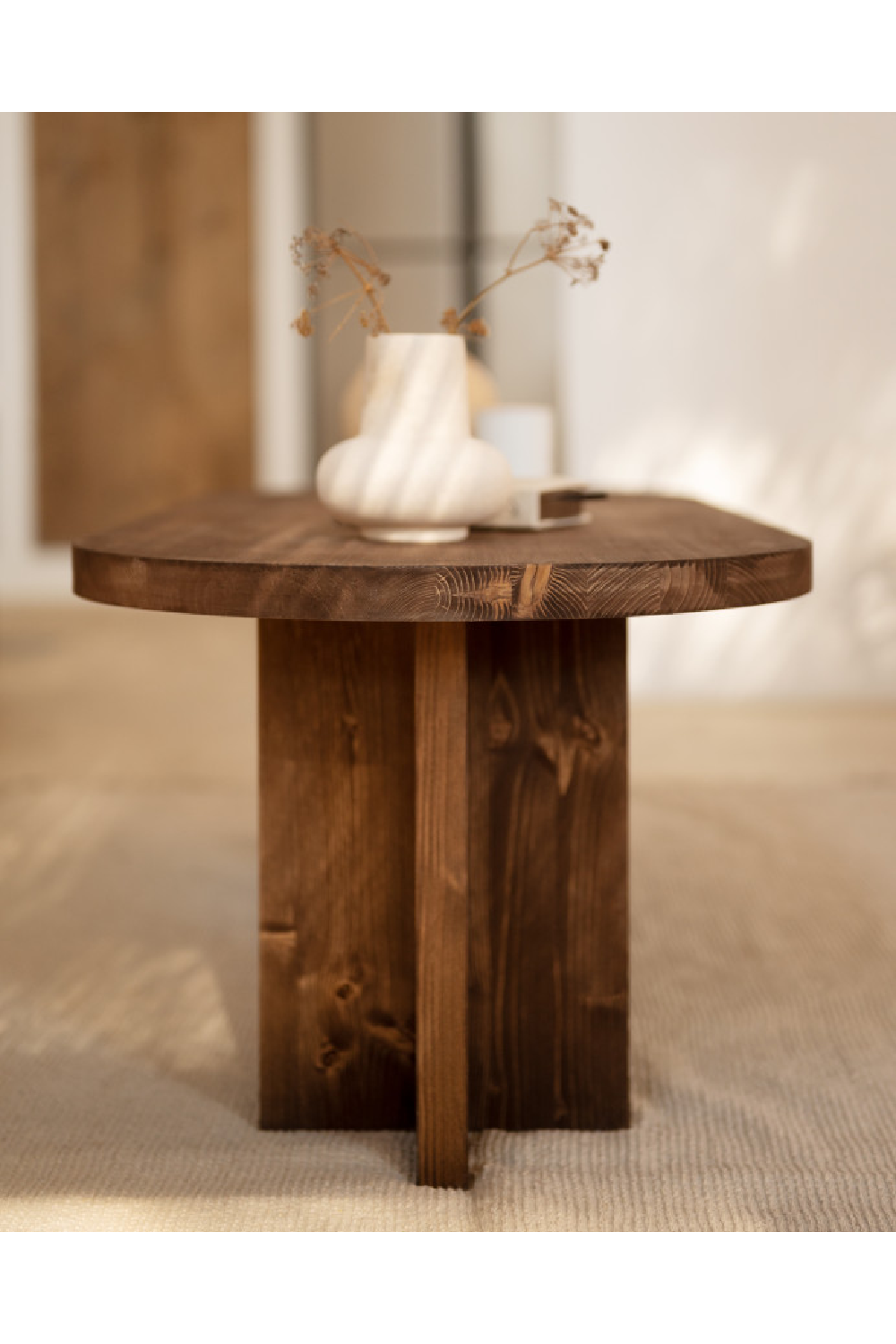 Japandi Oval Coffee Table | Decowood Tokyo | Oroa.com