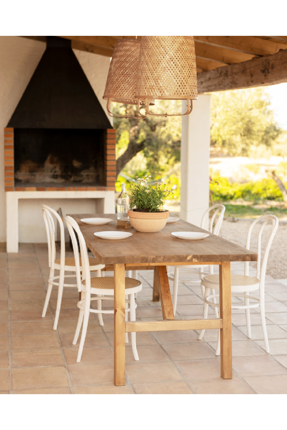 Scandinavian Wooden Dining Table | Decowood Siep | OROA.com