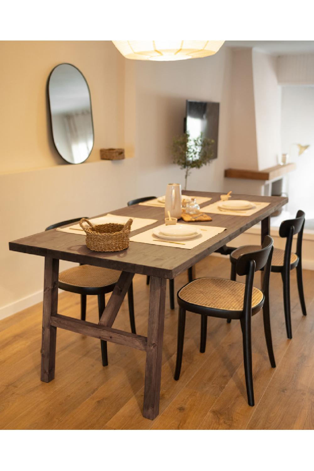 Scandinavian Wooden Dining Table | Decowood Siep | OROA.com