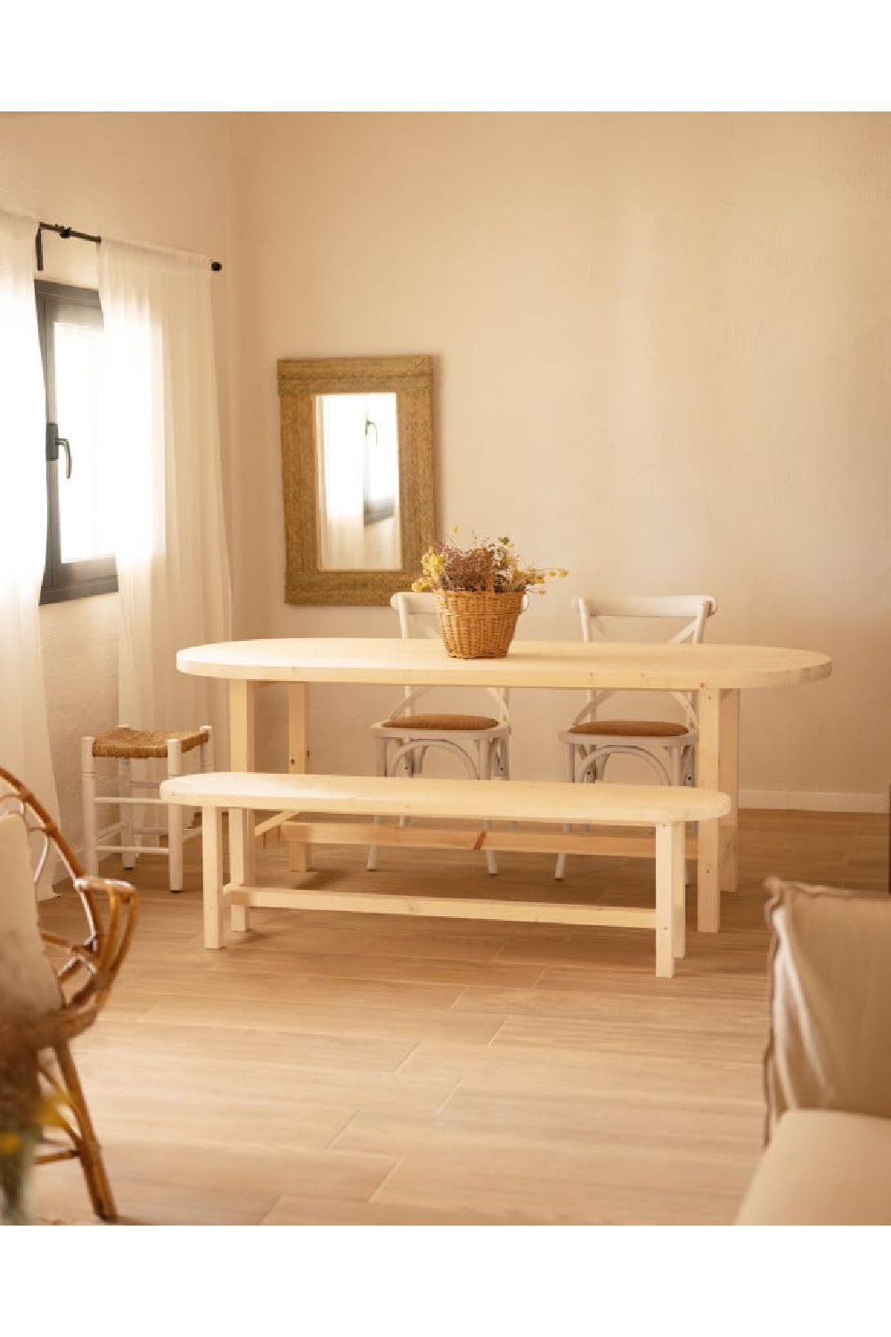 Wooden Oval Dining Table | Decowood Olivia | Oroa.com