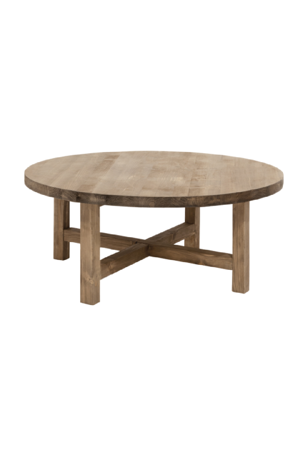 Round Solid Wood Coffee Table | Decowood Olivia | Oroa.com