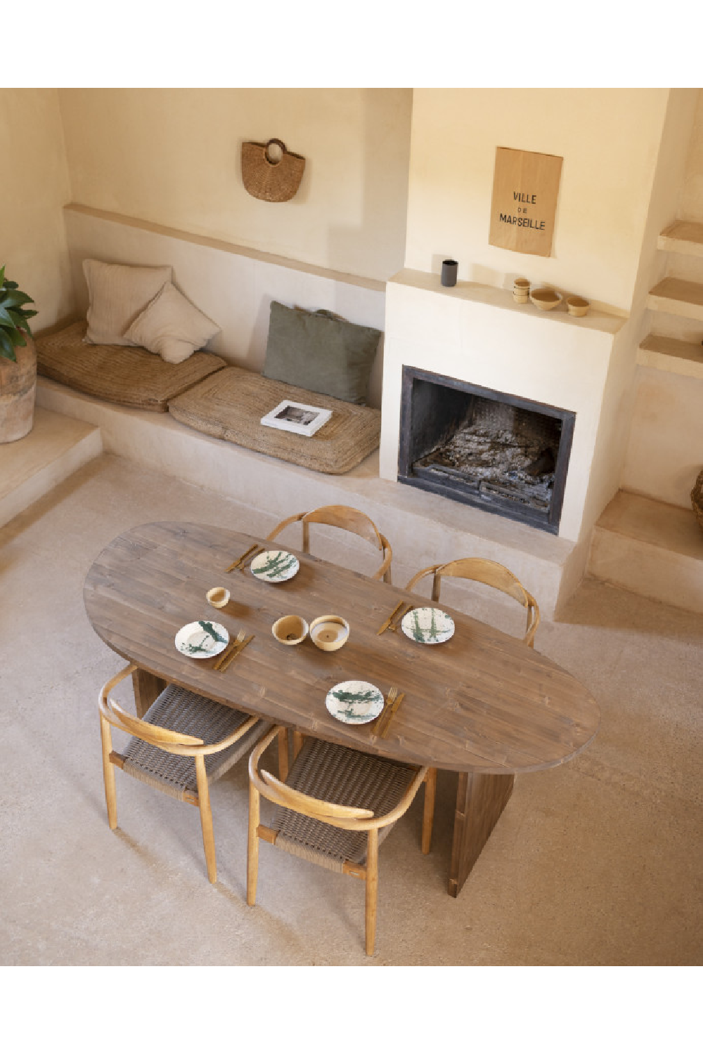 Asymmetrical Oval Dining Table | Decowood Mur | Oroa.com