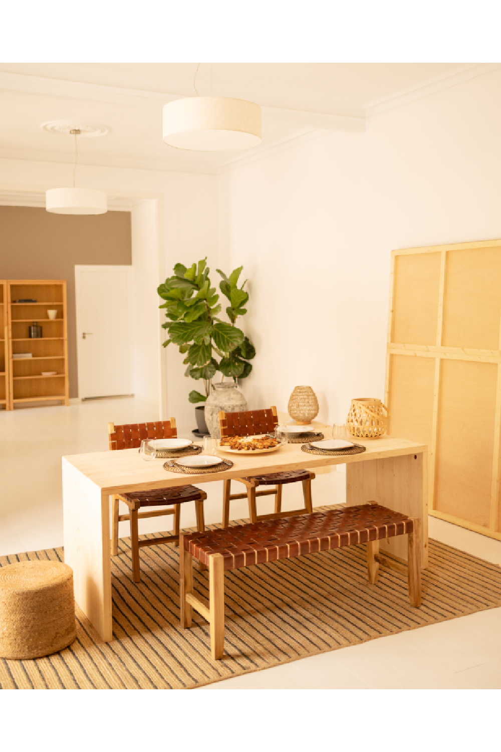 Angular Solid Wood Dining Table | Decowood Telva | Oroa.com