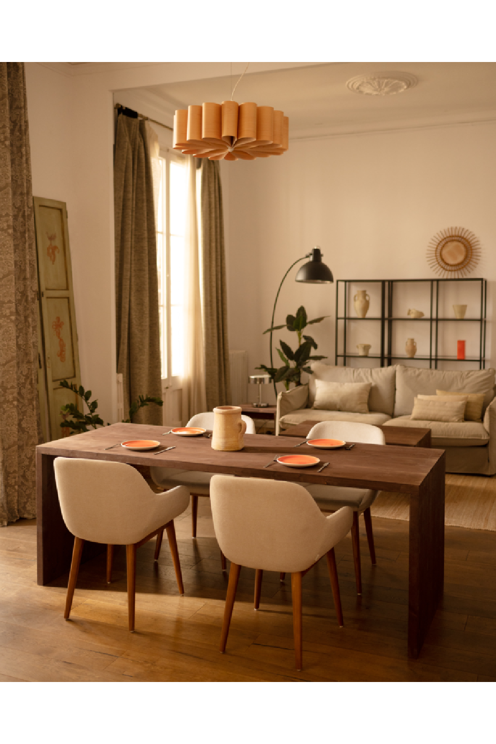 Angular Solid Wood Dining Table | Decowood Telva | Oroa.com
