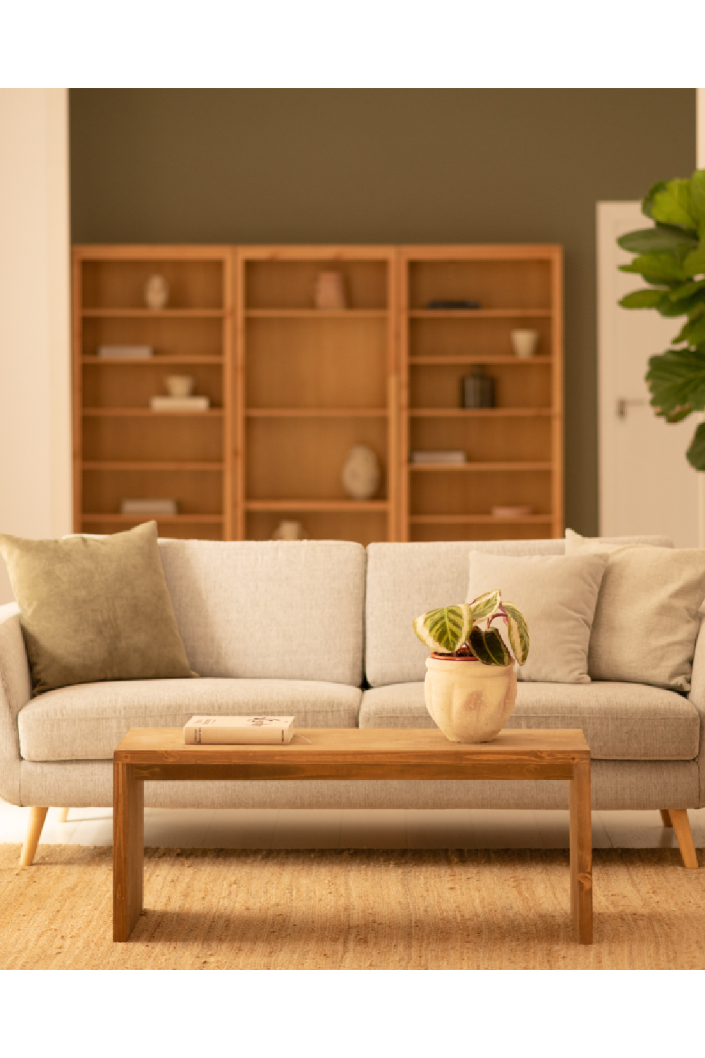 Angular Solid Wood Coffee Table | Decowood Telva | Oroa.com