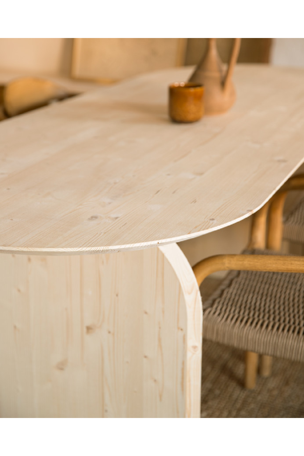 Wooden Oval Coffee Table | Decowood Bloom | Oroa.com