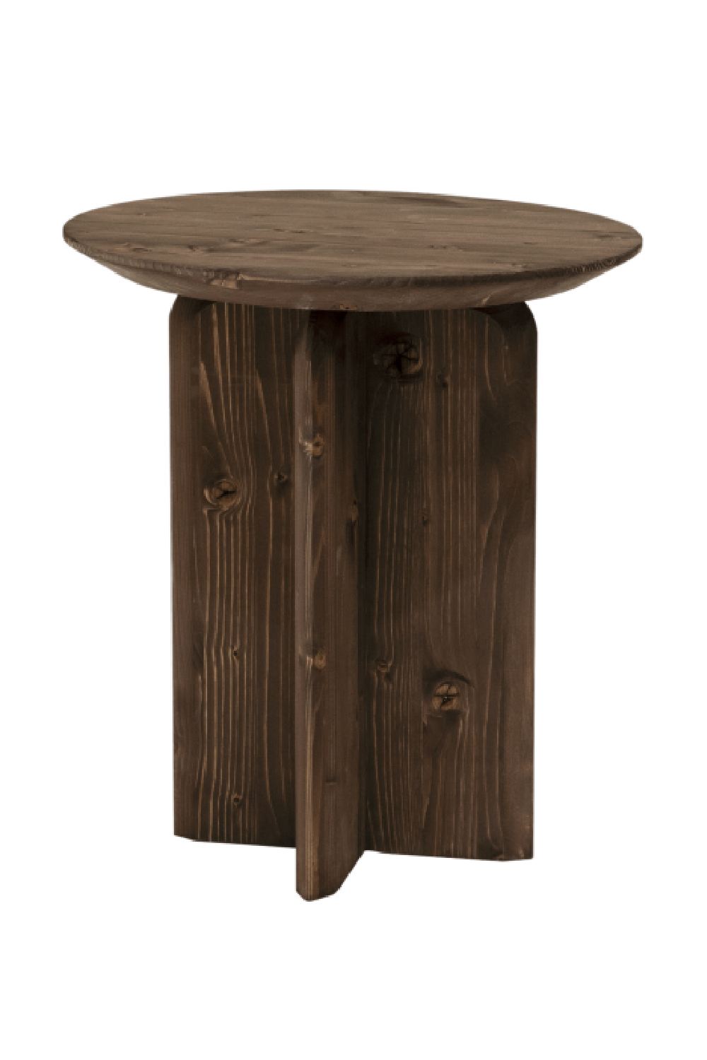 Round Solid Wood Side Table | Decowood Bloom | Oroa.com