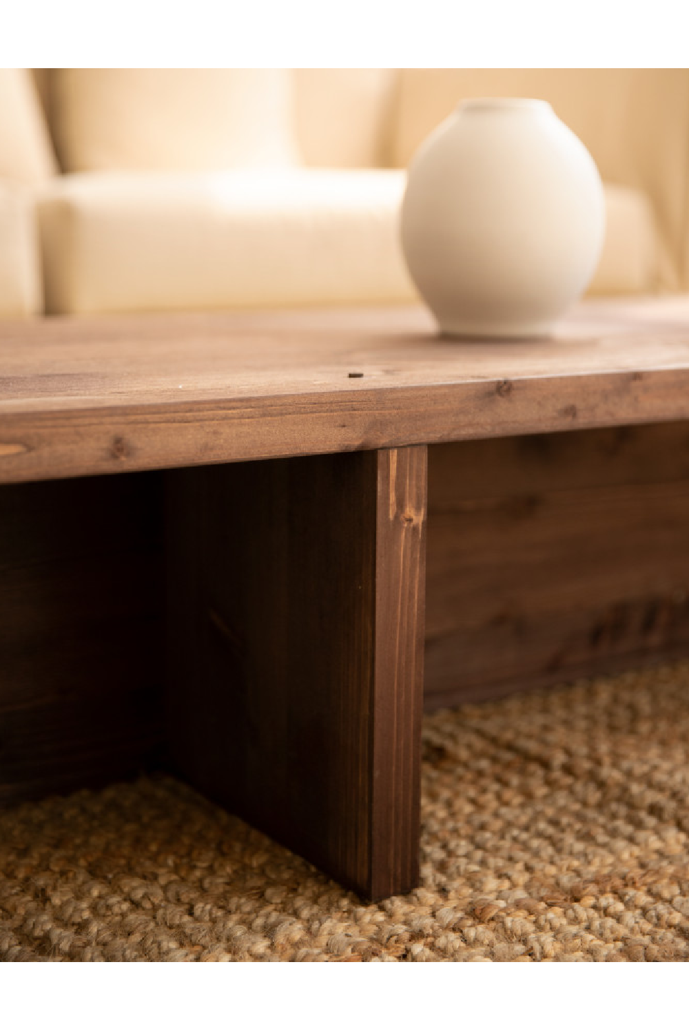 Varnished Wood Coffee Table | Decowood Sam | OROA.com