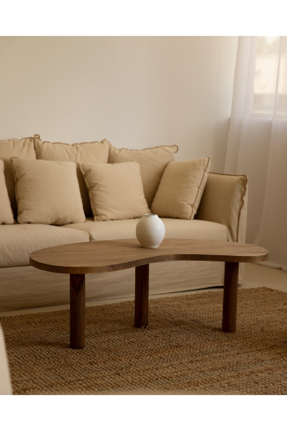 Curved Wooden Coffee Table | Decowood Gina | Oroa.com