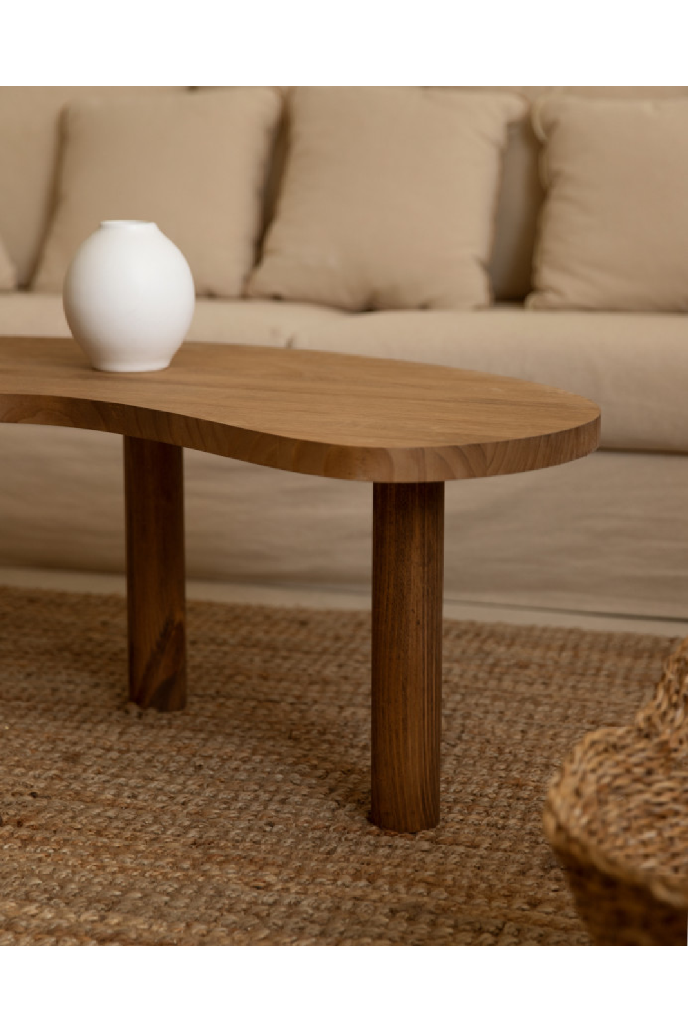 Curved Wooden Coffee Table | Decowood Gina | Oroa.com