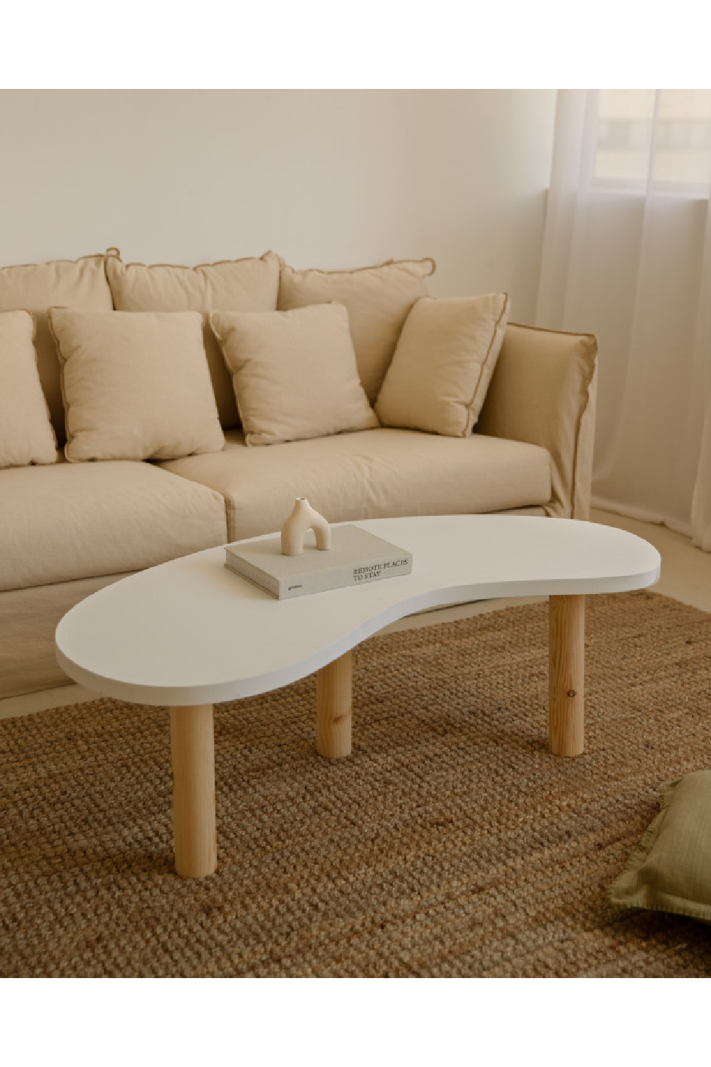 Curved Wooden Coffee Table | Decowood Gina | Oroa.com