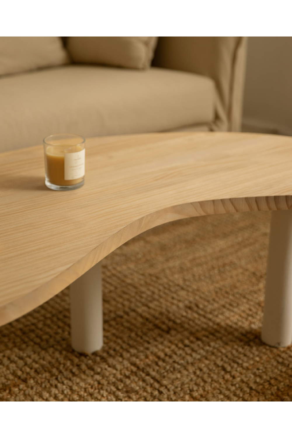 Curved Wooden Coffee Table | Decowood Gina | Oroa.com
