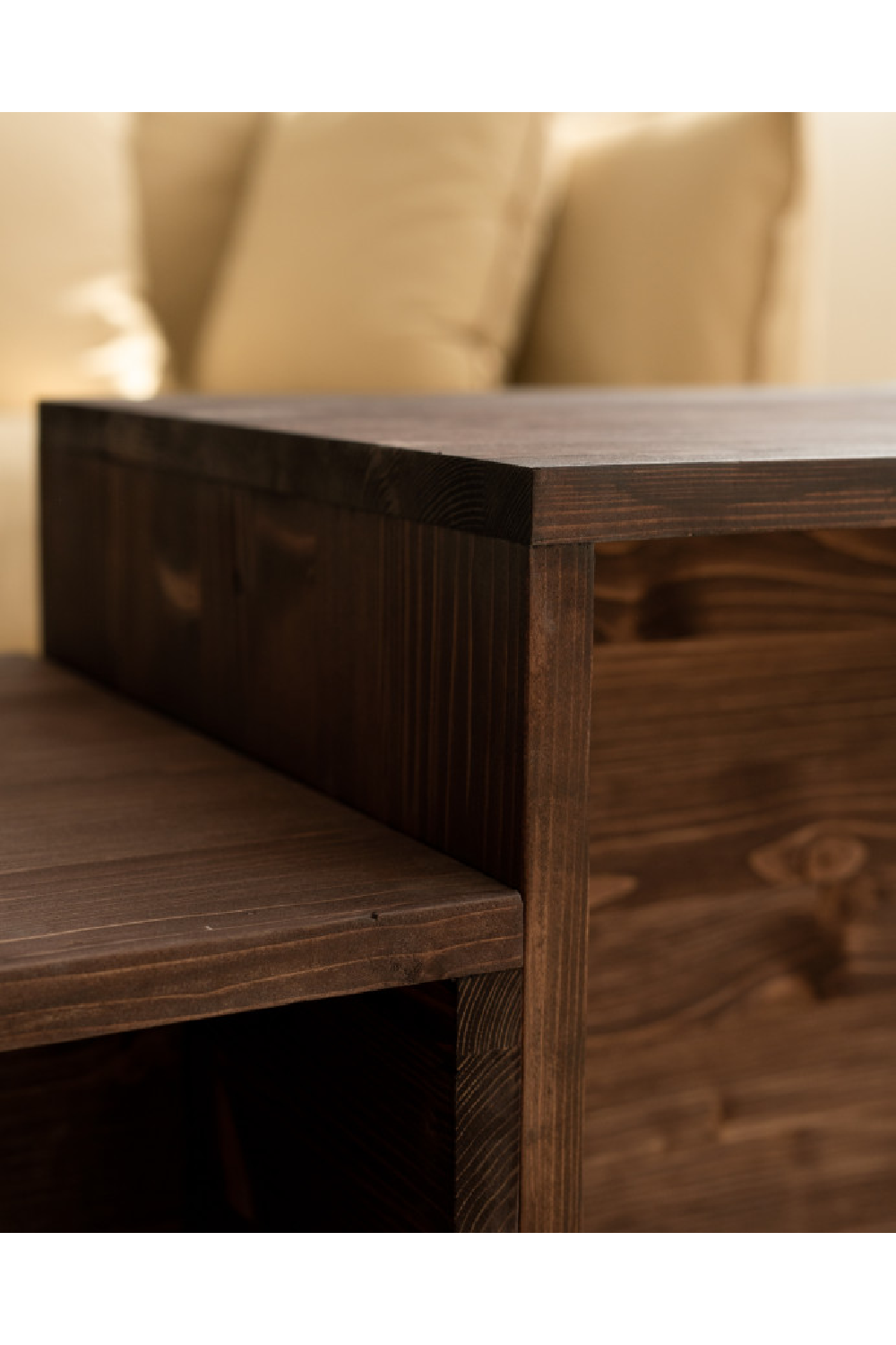 Cantilevered Solid Wood Coffee Tables (2) | Decowood Theo | Oroa.com