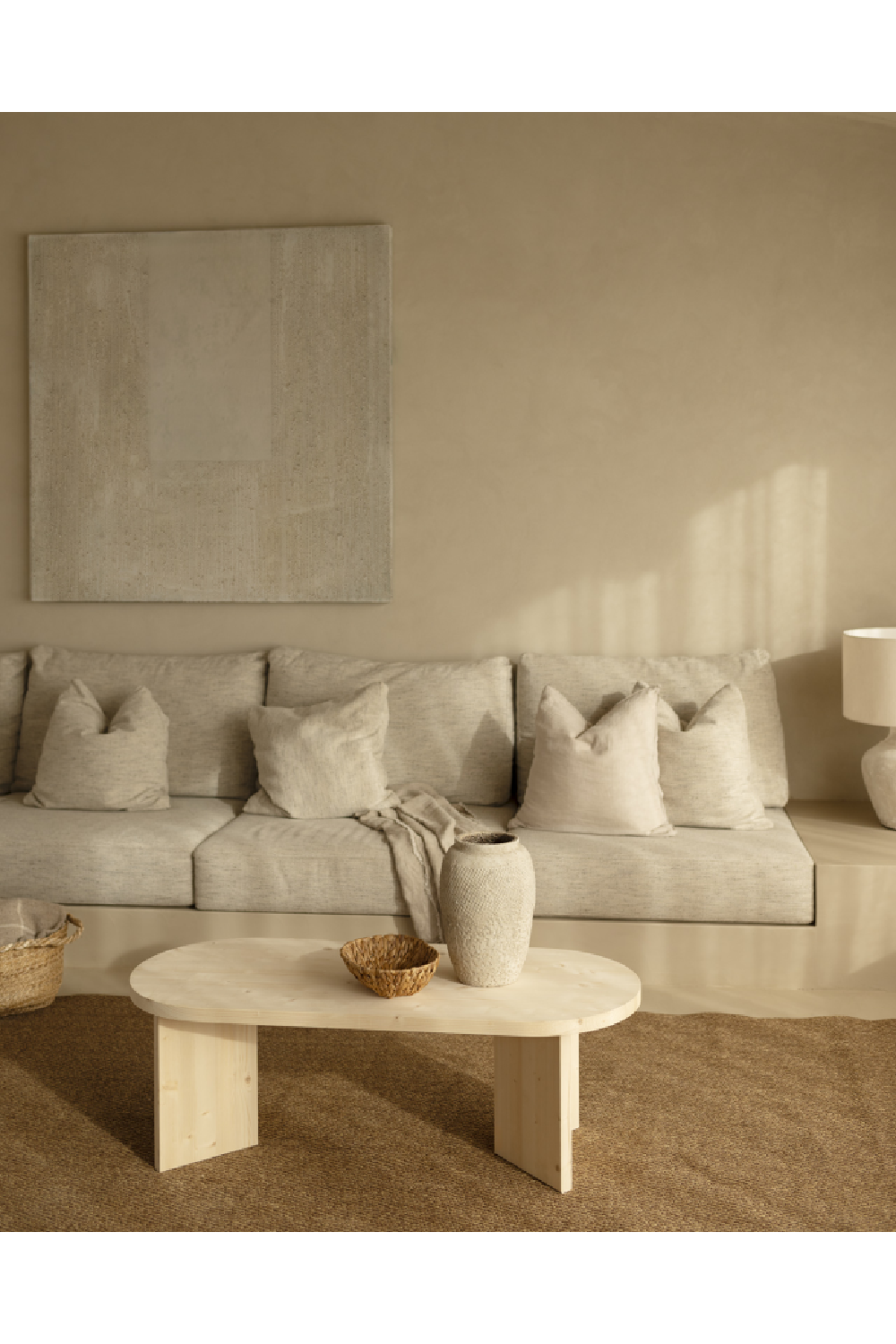 Oval Wood Coffee Table | Decowood Osaka | Oroa.com