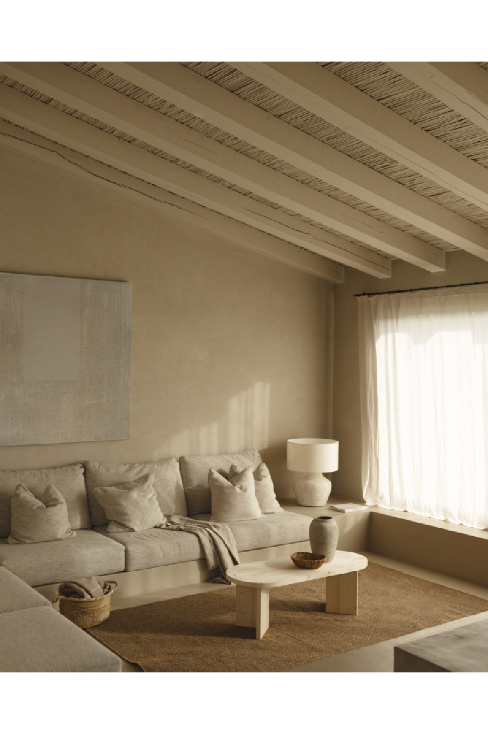 Oval Wood Coffee Table | Decowood Osaka | Oroa.com