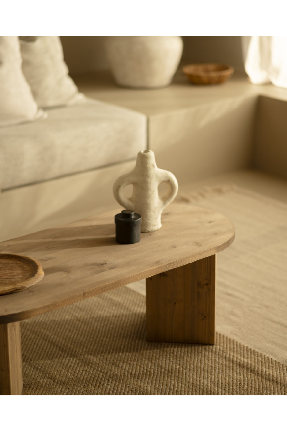 Oval Wood Coffee Table | Decowood Osaka | Oroa.com