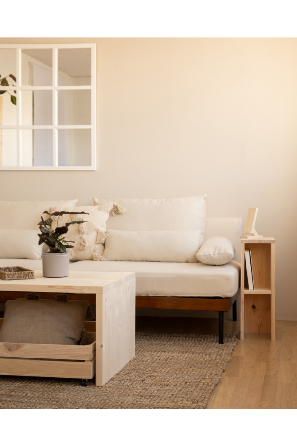 Fir Wood Bedside Table Set (2) | Decowood Lina | Oroa.com