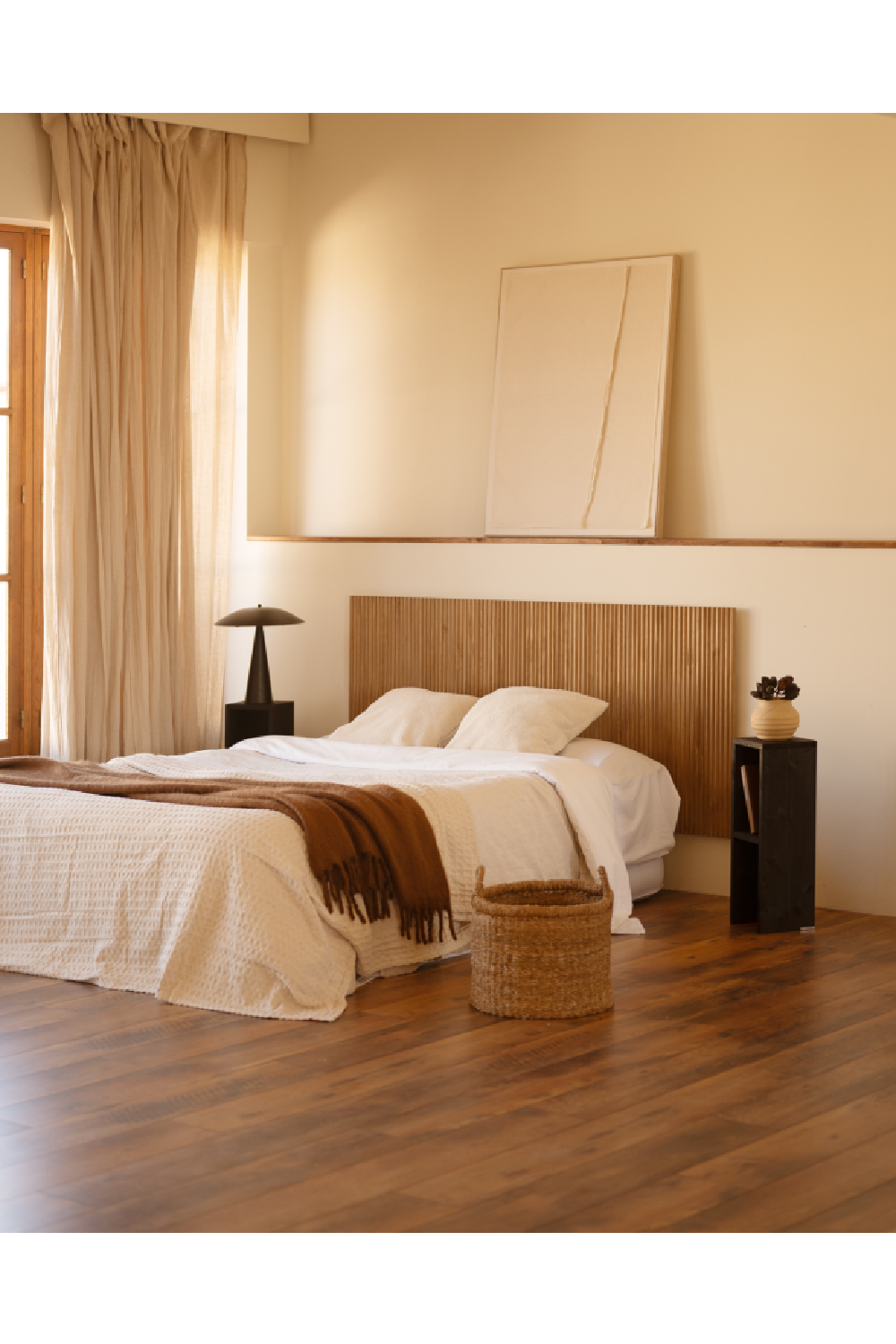 Fir Wood Bedside Table Set (2) | Decowood Lina | Oroa.com