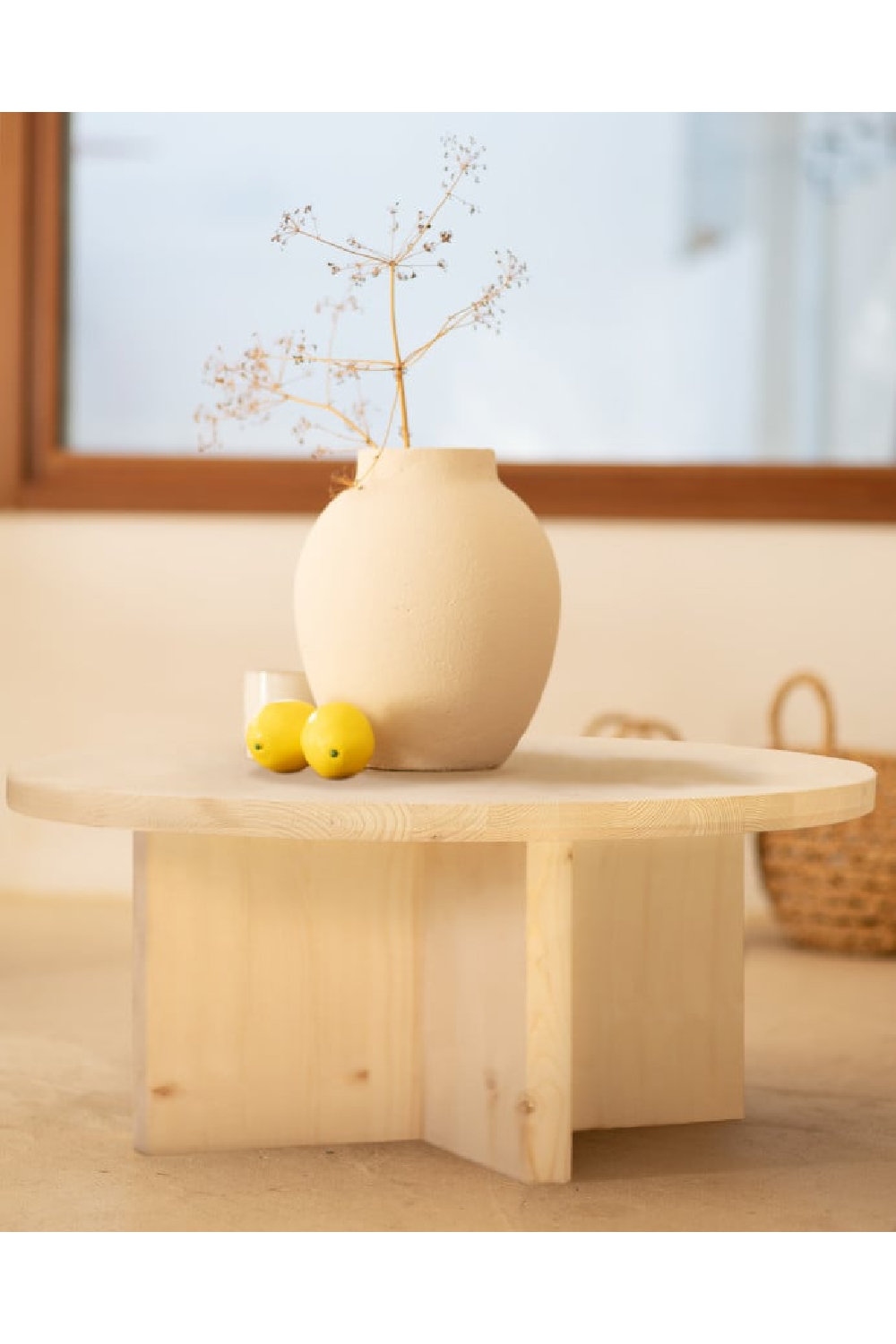 Crossed Base Wooden Coffee Tables (2) | Decowood Tokyo | Oroa.com