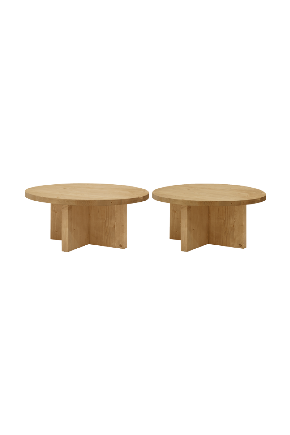 Crossed Base Wooden Coffee Tables (2) | Decowood Tokyo | Oroa.com
