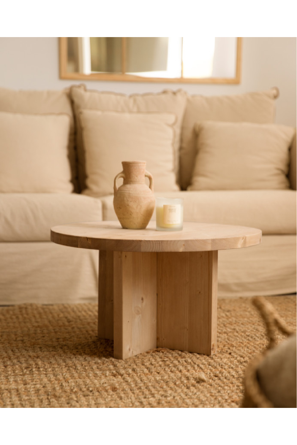 Crossed Base Wooden Coffee Tables (2) | Decowood Tokyo | Oroa.com