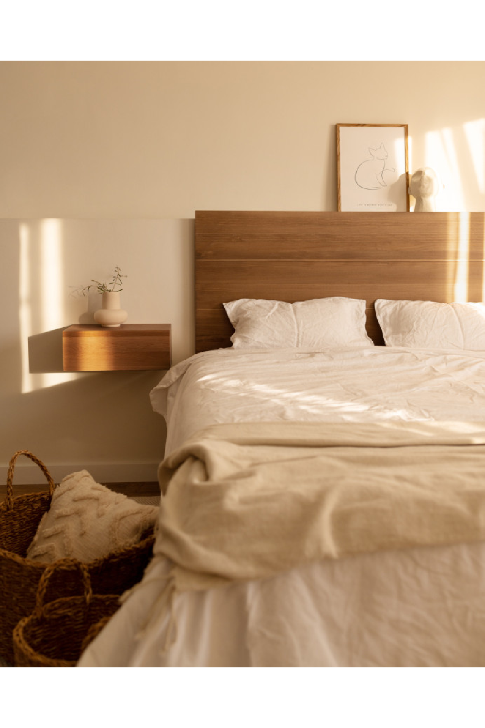 Stripped Wood Headboard | Decowood Radiata | Oroa.com