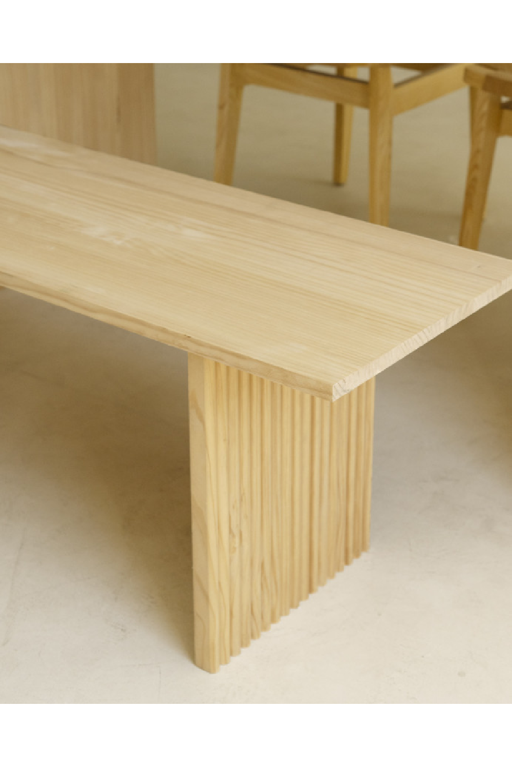 Fluted Wood Legs Bench | Decowood Bali | Oroa.com