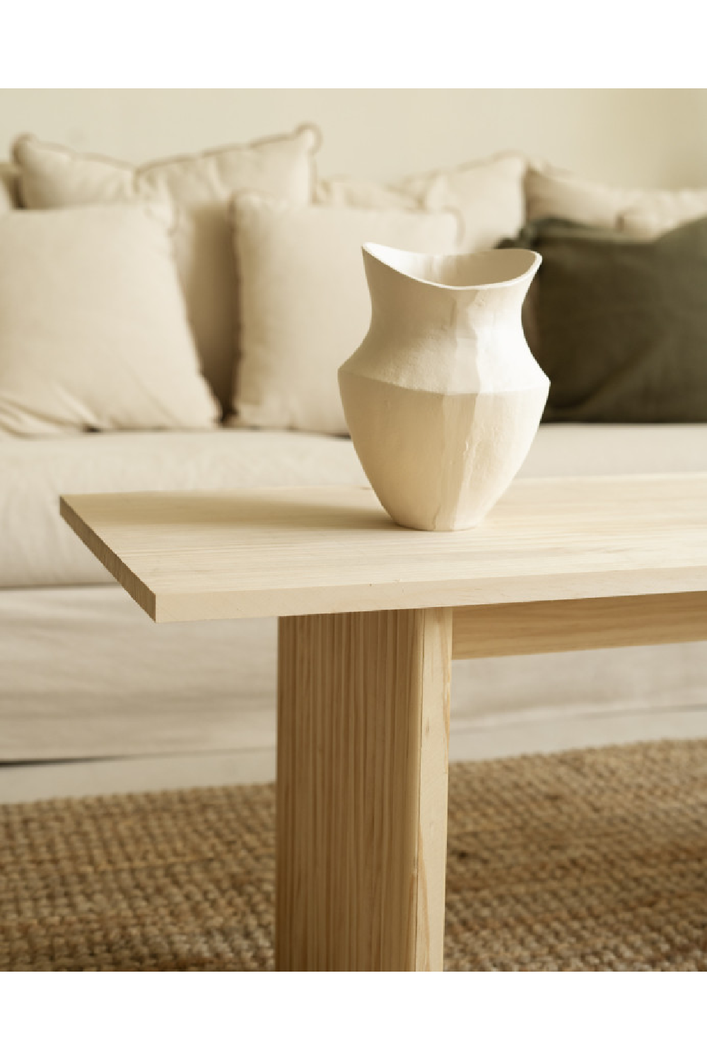 Fluted Legs Wooden Coffee Table | Decowood Bali | Oroa.com